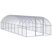 Gossi cotet de gaini pentru exterior, 3x8x2 m, otel zincat