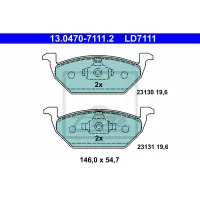 Set placute frana, frana disc ATE 13.0470-7111.2