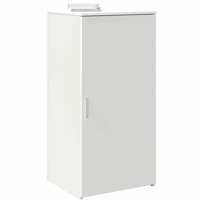 vidaXL Dulap de depozitare alb 50x45x103,5 cm din lemn prelucrat