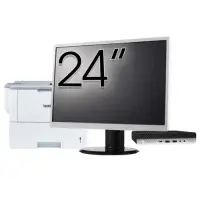 Pachet Calculator refurbished HP ProDesk 400 G4 Mini PC, Intel Core i5-8500T 2.10 - 3.50GHz, 8GB DDR4, 256GB SSD + Monitor 24" & Imprimanta Brother HL-L6300DW