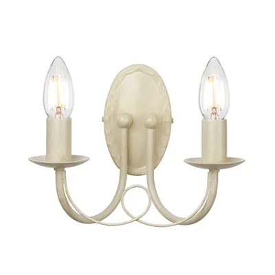 Aplica Minster 2 Light Wall Light – Ivory Gold