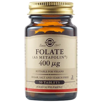 Folate 400mcg, 50 tablete, Solgar