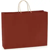 Sacoșă kraft roșie 41x12x32cm - Default Title