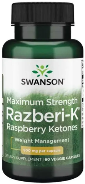 Razberi-K Raspberry Ketones, 500 mg, 60 capsule, Swanson