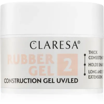Claresa Rubber Gel Construction Gel UV/LED Gel pentru extensiile unghiilor culoare 2 12 g