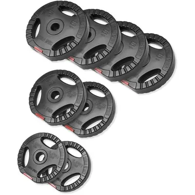 Set discuri din plastic umplute cu ciment cu prinderi 27,5 kg - 4 x 5 kg, 2 x 2.