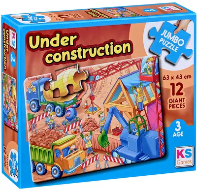 Puzzle KS Games din 12 XXL piese- Șantier de construcții