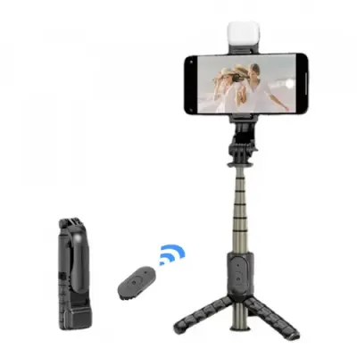 Selfie Stick Bluetooth Techsuit Q10s, Universal (Negru)