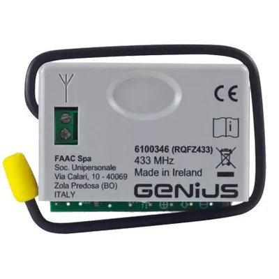 Modul receptor radio RQFZ 433 MHz, 3 pini, 1 canal - GENIUS by FAAC RQFZ433-6100346