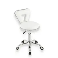 Scaun Rotativ Profesional, Design V-Shape, Suport Lombar – Negru/Alb