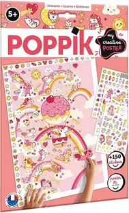 Poster creativ Poppik - Unicorni, 150 stickere