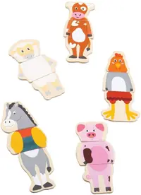 Set de joaca Bigjigs - Magneti de asamblat, animalele din ferma
