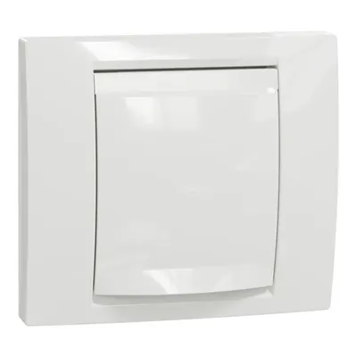 Placa ornament, Unica System, un modul, alb
