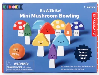 Masă de bowling pentru copii Kikkerland Kidoki - Cu ciuperci