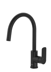 Baterie bucatarie Roca Cala A5A846ENB0, inalta, tip C, mat, Negru