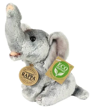 Jucărie de pluș Rappa Eco Friends - Elefant, 15 cm