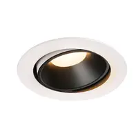 Spot incastrat, NUMINOS MOVE XL Ceiling lights, white Indoor LED recessed ceiling light black/white 3000K 20° rotating and pivoting