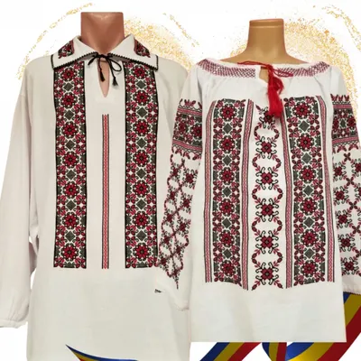 Set Traditional Cuplu 590 Camasi traditionale cu broderie