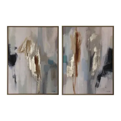 Tablouri cu ramă/pe pânză 2 buc. imprimate/cu elemente pictate manual 60x80 cm Gallery – Bizzotto