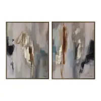 Tablouri cu ramă/pe pânză 2 buc. imprimate/cu elemente pictate manual 60x80 cm Gallery – Bizzotto