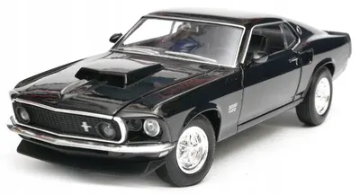 Mașină din metal Welly - Ford Mustang Boss 429, 1:24, negru