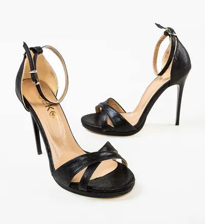 Sandale cu toc Nuda Negre