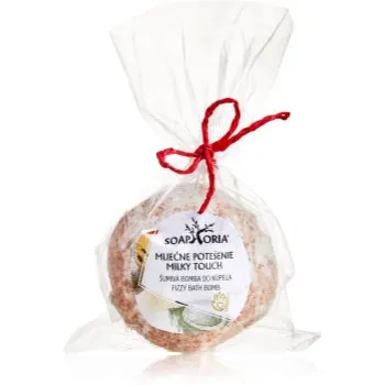 Soaphoria Milky Touch Fizzy Bath Bomb Bombă de baie cu efect regenerator cu efect de întărire