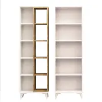 Biblioteca POTENZA, stejar + alb, 100x25x162 cm
