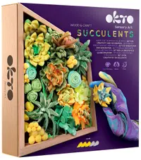 Set creativ cu plastilină Okto - Decorare cu suculente, energie