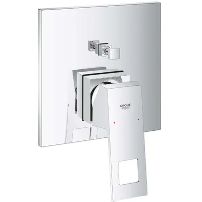 Baterie de dus Grohe 24062000, monocomanda, diverter, cartus ceramic, maner metal, necesita corp incastrat, Crom