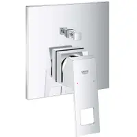 Baterie de dus Grohe 24062000, monocomanda, diverter, cartus ceramic, maner metal, necesita corp incastrat, Crom