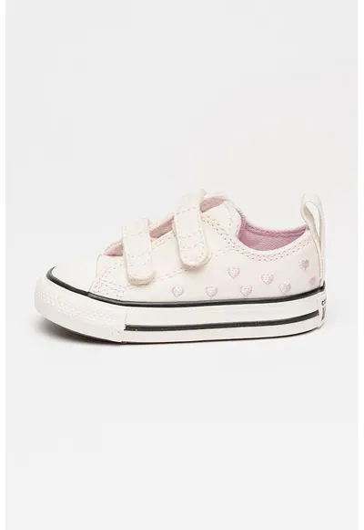 Tenisi low-cut cu segmente cu inchidere velcro Chuck Taylor All Star - Crem