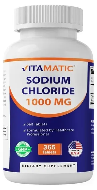 Clorură de sodiu, 1000 mg, 365 comprimate, Vitamatic