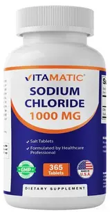 Clorură de sodiu, 1000 mg, 365 comprimate, Vitamatic