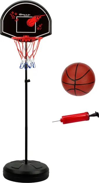 Sistem baschet ajustabil Get&Go, juniori, Negru/Roşu