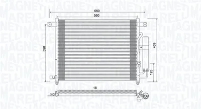 Radiator AC condensator cu uscator potrivit CHEVROLET AVEO KALOS; DAEWOO KALOS 1.4 09.02