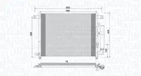 Radiator AC condensator cu uscator potrivit CHEVROLET AVEO KALOS; DAEWOO KALOS 1.4 09.02-
