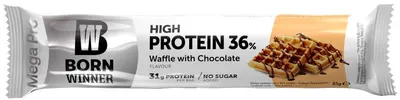 Mega Pro Protein Bar, baton proteic cu ciocolată, 85 g, Born Winner