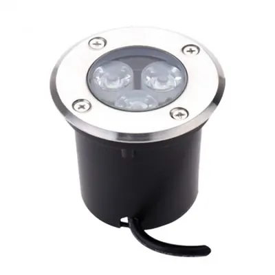Spot LED RGB pardoseala 3W=15W, Ø80mm