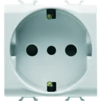 Italian/german Standard Priza 250v Ac - 2p+e 16a - P30 - 2 Modules - White - Chorus