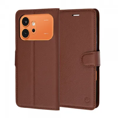 Husa pentru Honor 600 Pro / 600, Techsuit, Leather Folio, Maro