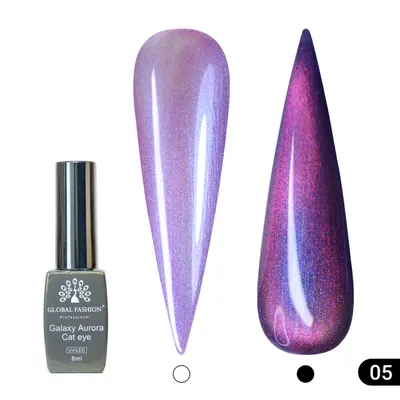 Ojă semipermanentă Galaxy Aurora Cat Eye Global Fashion, 8ml, 005(FARA TPO) Engros