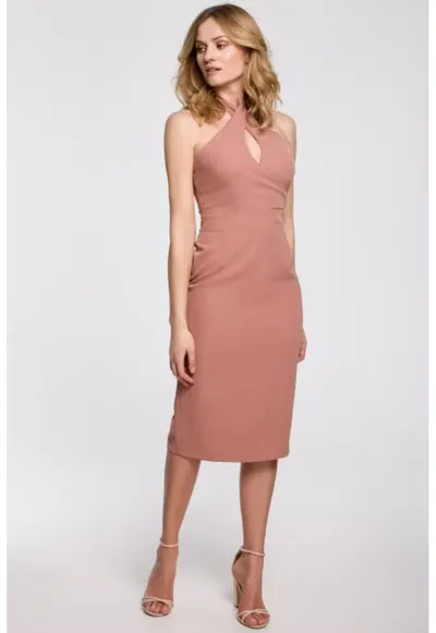 Rochie legata in jurul gatului - - Roz