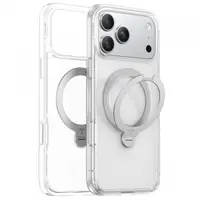 Husa MagSafe pentru Apple iPhone 17 Pro Max, Torras, Ostand Spin, Transparenta