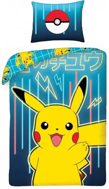 Lenjerie de pat pentru copii Halantex - Pokemon, Pikachu