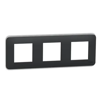 Placa ornament, Unica Pro, trei module, antracit
