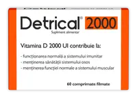 Detrical Vitamina D 2000UI, 60 comprimate, Zdrovit