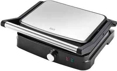 Grătar Muhler - MHT-2824, 2000W, antiaderent, nervurat, argintiu