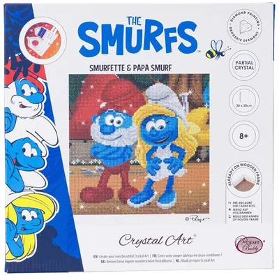Set de broderie cu diamante Craft Вuddy - Strumfii