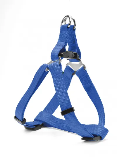 Ham ajustabil din nylon, albastru, confortabil, circumferința 30-51 cm, mărime M